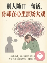 别人随口一句话，你却在心里演场大戏

人的一句话、一个眼神，
为什么能在脑海循环几天？

很多人会以为，
是那句话太重。

但真正让你反复回放的，
往往不是当下发生的内容，

而是它触发的旧经验。

同样一句评价，
有人听过就算，

有人却整夜复盘。
差别不在语言本身，

而在你内心的“敏感点”。
当一句话正好落在你

过去被否定、被忽视、
被比较的经历上，

它就不再只是评价，
而是一种提醒 ⤷

提醒你曾经熟悉的感觉：
不够好、不被认可、

可能被抛弃。

┈┈┈┈┈┈

大脑在这一刻，
并不会区分现在和过去。

它只会识别相似情绪线索，
然后启动熟悉反应模式：

◦ 自责
◦ 反思

◦ 内耗
◦ 防御

这就是所谓的“触发”。
所以你反复回放的，

其实不是那句话本身，
而是那种熟悉的情绪体验。

你想弄清楚哪里做错了，
是因为在更早的时候，

你学会了通过自我检讨，
来换取安全感。

┈┈┈┈┈┈

久而久之，
你变得格外在意别人态度。

一个眼神、一句质疑，
都会被自动放大。

你不是脆弱，
而是神经系统高度警觉，

习惯提前处理可能威胁。
问题在于，

如果这种触发不被觉察，
它会让你把每一次评价，

当成对自我价值的审判。
你消耗的不是几分钟，

而是持续的自我怀疑。

┈┈┈┈┈┈

真正的转折，
不是强迫自己“别想了”，

而是学会区分 ⤷
这是当下的反馈，

还是旧经验在说话？
当你能意识到，

现在的反应可能来自过去，
那句话的重量，

就会开始下降。
它仍然存在，

但不再等同你的价值。
刺痛你的，

从来不只是那句话。
而是你尚未被看见的，

那部分自己。配图