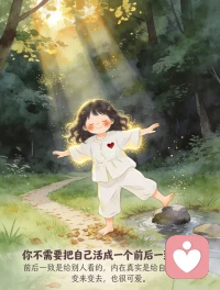 人生没有标准答案
早上还在精心摆盘，
晚上就瘫在沙发吃外卖；
今天热爱社交，明天只想独处。
这不是分裂，这是真实。
矛盾，不是需要修复的裂缝，
而是我们每个人内在的结构。
接纳这些矛盾，
停止用“标准答案”审判自己，
才是与自己和解的开始。
和解，不是变得完美，
而是允许自己同时拥有认真和凑合、精致和懒散、坚强和脆弱。
以下9张卡片，
送给正在学习与自己和解的你。
你见过的我是真的，
你没见过的那部分也是真的。
人生是旷野，不是轨道。
允许自己偶尔脱轨，
允许自己“没用”，
允许自己暂时不好。
我们不用活成标准答案。