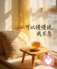 可以慢慢说，我不急
这里没有催促，
没有评判，没有必须怎样。
你可以语无伦次
可以只说一句“我很累”
可以碎碎念，也可以沉默。
我就在这里，
安安静静的陪着你，
真心听你说！配图