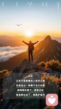 💪人生不是等着别人让路，而是走自己的路。共勉！🔥配图