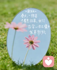 春天不着急结果，我们安心发芽就好。配图