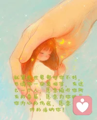 就算全世界都對你不好，也請你一定要相信，有這么一個人，愿意傾聽你所有的委屈，愿意為你撫平你內心的傷痕，愿意無條件的接納你.