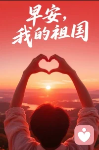 早安，我的祖國。如果信念也有顏色，那一定是中國紅。配圖