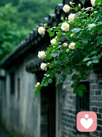 雨滴轻抚大地,如同心情的抚慰,温暖而细腻。