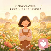 勇敢接纳全部的自己，不讨好、不将就，自会光芒万丈。
