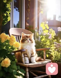 好可愛的貓貓呢配圖