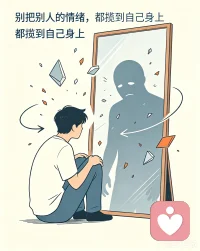 你有没有过这种时候：明明没做错事，别人皱眉你就忍不住紧张；发消息对方回得慢，脑子里已经演完一场被讨厌的大戏；甚至别人随口一句评价，能在心里反复嚼上三天。
 
别责怪自己“太敏感”，这不是你的错。高敏感其实是种天生的感知模式——你的神经像装了高清镜头，能捕捉到别人忽略的细节，比如语气里的微妙变化、氛围里的一丝不对劲。
 
但麻烦的是，这些镜头常常对着自己：把别人的情绪归因为“我不好”，把小事放大成“我搞砸了”。
 
试试这个小方法：下次又开始胡思乱想时，拿出手机备忘录，写下两句话：1. 事实是什么？（比如“他没秒回消息”）2. 我脑补了什么？（比如“他讨厌我了”）
 
你会发现，很多痛苦，都藏在“事实”和“脑补”的裂缝里。配图