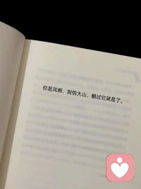 “你是风啊，别怕大山，翻过它就是了。”