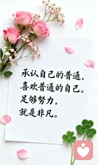 人生的路，就是学会忘记，懂得放弃，人生总是从告别中走向明天。
轻轻对自己说，人生不易，好好活着，风雨人生，继续追寻，悄悄告诉自己说，没事的，一切皆如此，漫漫人生，淡然对待，从容行走，珍惜每一寸光阴，不辜负自己，就足矣。配图