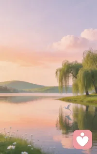 不必追着风跑，也不必等云来。就像这岸的花，自顾自开；这湖的水，自顾自柔。
当你学会和世界温柔相处，那些曾让你辗转的情绪，也会像白鹭掠过水面，只留一圈轻浅的涟漪，而后归于平静。
✨配图