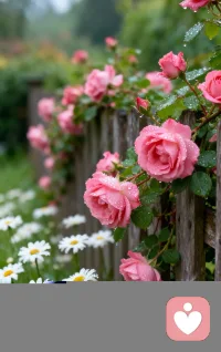 晨露润花，早安逢春。
愿你今日，有花可赏，有光可追，
万事顺意，满心欢喜。配图