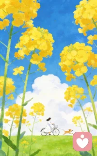 赴一场油菜花的约，把烦恼丢在风里，让快乐漫过心底。