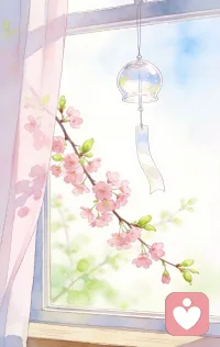 窗外的樱花正开得温柔，风铃在风里轻轻摇晃，把一整个春天的浪漫都送到了窗前。
愿你今天的日子，像这春日晨光一样，柔软、明亮，满是欢喜。