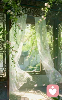 当春风掀动纱帘，花影漫过窗棂，时间也在此刻慢了下来。
一室清宁，满室春光，所有的浮躁都被温柔抚平，只剩心底的安然与舒展。配图