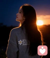 晓看春色，暮看云。配图