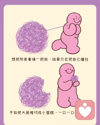 ?別被一團亂麻的難題困住，把大困難切成小蛋糕，慢慢啃就對了[玫瑰][玫瑰][玫瑰]