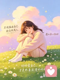  不用强迫自己迎合所有人，遵从本心就好，好好爱自己，才是终身浪漫的开始。