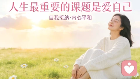 总在等别人爱你，却忘了人生最重要的课题是爱自己。
