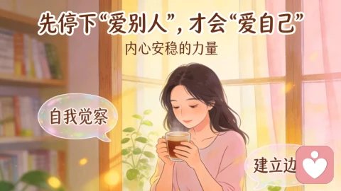 先停下“爱别人”，才会“爱自己”