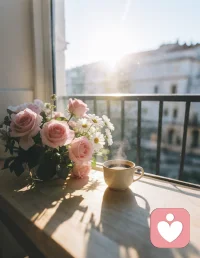 把烦恼清空，把温柔和开心装满，今天也是值得的一天。配图