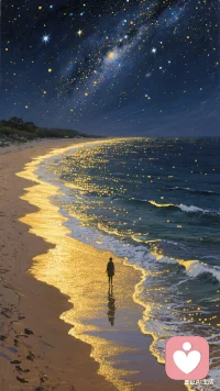 星星每晚都會(huì)點(diǎn)綴夜空，只要用心去看，會(huì)發(fā)現(xiàn)生活中處處都是美麗的風(fēng)景！配圖