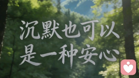 沉默也可以是一种安心