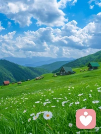轻轻的躺下来，草尖扎着耳垂，痒。

风从很远的地方跑来，带着泥土和青草的气味。头顶的云走得慢，像时间终于肯歇一歇。

蚂蚁不慌不忙地过路。这时候你才发现，心里那些硬邦邦的东西，不知什么时候软了。草原不说话，但什么都懂了。配图