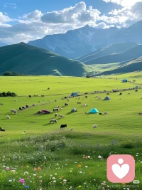 当旷野的风裹着草籽的呼吸扑上面颊，当炽烈的阳光把影子晒得滚烫，那些盘踞心头的潮湿情绪便一点点蒸发。

风从不为谁停留，它只把远方的辽阔带来——原来心也可以像草原，容得下所有奔跑与停歇。

风也在替你回答：情绪会过去，就像云会散，但旷野永远在这里，等你来呼吸。配图