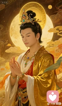 初四迎灶神归位，纳乾坤正气。
愿府上仓廪实而福德厚，烟火暖而百事兴。得阴阳调和，灶神护佑，满室兰香，四季康宁。配图
