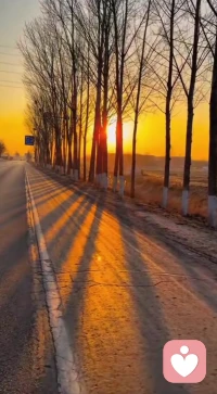 夕阳西下时，
余晖最暖人。
灶中有热饭，
门畔良人伴。配图