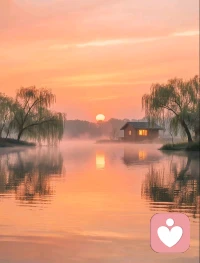 中元恰逢年过半，
夏艳渐消秋华至。
如人中年品自然，
半迎新生半送故。