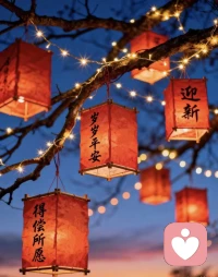 新年到，福气到！祝你在新的一年里笑口常开，好运连连。愿你的每一天都充满阳光和欢笑，每一步都走得坚定而有力。新年快乐！💕✨配图