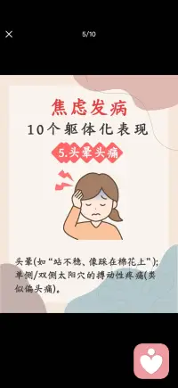 焦虑躯体化表现