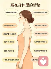 身体从不撒谎
我们总在忽略情绪，
却一直在忍受身体的疼痛。
那些没说出口的委屈、强行咽下的难过、一次次的妥协，
最后都变成颈椎僵硬、胃痛、胸闷、莫名不适。
身体从不撒谎，所有躯体化，都是情绪在求救。
看见自己，读懂身体，停止内耗配图