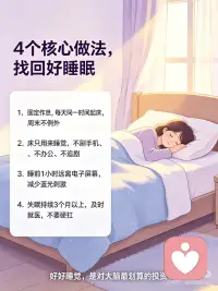 睡不好对大脑影响有多大？
睡不着觉，正在悄悄毁掉你的大脑
每一个辗转难眠的夜晚，你的大脑都在经历从功能紊乱到结构性损伤的全面冲击，伤害远比你想象的更严重。
仅一晚睡眠不足6小时，大脑就会进入“宕机预警”：注意力失误率翻倍，记忆巩固通道关闭，当日信息转头就忘；负责情绪管控的前额叶皮层活性下降，杏仁核活跃度飙升超60%，人会变得易怒焦虑、情绪失控。
长期慢性失眠，更会给大脑造成不可逆损伤：记忆中枢海马体灰质体积缩小10%-20%，记忆力持续衰退；大脑类淋巴排毒系统瘫痪，致痴呆的β淀粉样蛋白持续堆积，仅一晚完全失眠，该蛋白含量就升高30%；同时大脑认知衰老速度加快4-5年，脑病发病风险大幅升高。
失眠还会让大脑陷入“失眠→焦虑→更失眠”的闭环，理性决策能力下降，抑郁焦虑风险是常人的5-10倍。短期睡眠剥夺可通过规律作息恢复，但长期造成的神经元损伤很难逆转。
请牢记4个核心建议：固定作息、床只用于睡觉、睡前1小时远离电子屏幕，长期失眠及时就医。好好睡觉，从来不是虚度光阴，而是对自己大脑最负责的健康投资。配图