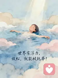 世界有浮力，放松，就能被托举
你是不是也经常觉得：
必须优秀，才配被爱；  必须坚强，才不会被看轻；  必须掌控一切，才不会失控？
于是你咬紧牙关，把情绪压下去，  把疲惫藏起来，把“我撑不住了”咽回去。
 
但是，  世界其实是有浮力的。
🌊  心理学里有个现象叫“反向努力效应”：
你越用力对抗情绪，情绪越汹涌；  你越逼自己“快点好起来”，反而陷得越深。
 
就像学游泳——  越害怕沉下去，身体越僵硬，真的就沉了；
但当你放松身体，信任水的托举，  反而能自然漂浮。
生活也一样。  你不需要一直用力，才值得被爱。
 
你存在，就已经被这个世界温柔地托着。
 
✨  今天，试着做一件“不努力”的事：
✅ 允许自己发呆5分钟，什么都不解决
✅ 对一件小事说：“算了，就这样吧”
✅ 告诉自己：“我可以暂时不坚强，先照顾情绪”
 
世界一直在等你松手。  而你松开的那一刻，  浮力自会升起。配图