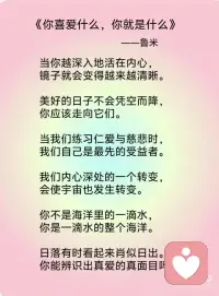 你喜爱什么
你就是什么
—鲁米配图