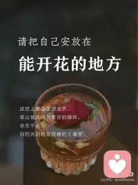 余生，请把自己安放在能开花的地方💕
#大大方方做自己
▪️
杨绛先生那句温柔却有力量的话，一直记在心里：
生活最好的状态，是冷冷清清的风风火火。
走过半生才真正懂得——
人与人之间，藏着看不见的能量花园，
你靠近谁，就在浇灌怎样的自己。
 
▪️
曾经的我，像一块吸满负能量的海绵：
🌧️ 闺蜜的下午茶，总变成婚姻苦水浸泡的黄连
🌧️ 同事的悄悄话，让办公室空气长满猜忌的荆棘
🌧️ 同学聚会后，总带着说不清的疲惫回家
 
▪️
直到某个清晨，镜子里那个眉头打结、眼神浑浊的女人让我惊觉：
原来灵魂也会营养不良。
读到《荀子》时，这句话像一束光照进来：
蓬生麻中，不扶而直；白沙在涅，与之俱黑。
突然明白，人生就是一场温柔的相互塑造——
你选择的每一段关系，都在雕刻未来的模样。配图