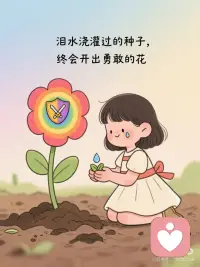 1. 你比风更自由，比星更耀眼，你本就是光🌌
 
2. 裂缝是光进来的地方，请永远相信黎明 ✨
 
3.泪水浇灌过的种子，终会开出勇敢的花 🌼
 
4. 深海有鲸歌，你的沉默里藏着宇宙的回声 🌊
 
5. 枯枝会萌芽，寒冬会融化，春天在等你转身 🌸配图