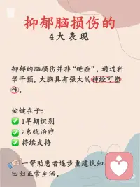抑郁症脑损伤的表现配图