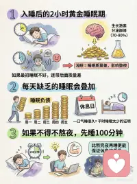 22点之后，睡眠是世界第1️⃣重要的事
从《今晚好眠》中摘录了一些简单实用的睡眠tip配图