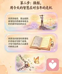 创伤后，疗愈与脱敏是关键。
消耗意志力把创伤压抑在潜意识层面，表面上看起来岁月静好、风平浪静
但那些被压抑的创伤一见到敏感源就跳出来小题大做
当你讲创伤经历就跟讲别人的故事一样，一点情绪都不起，说明已经不在乎这件事，疗愈了
假如讲时还声泪俱下，有明显生理反应，说明还有很多郁结情绪没有宣泄完
疗愈就是要用现在的智慧有意识地重构当年的经历
有的创伤比较大而且持续发酵的时间又比较长久，不可能只做几次就能和解的。
每做一次功课，你对敏感源的敏感程度就会降低一点，经过长时间的强化，直到完全脱敏。
第一步：有意识回放创伤情境
1.当时受创伤情境的画面
2.当时的状态、感受和情绪
3.当时无意识层面的限制性信念
当创伤记忆再现脑海时，同时激活当时的情绪状态，甚至会引起生理反应。
如果创伤太大，提取时要适可而止，不要让情绪反应太过激烈
第二步：换框，用今天的智慧应对当年的危机
用更高格局、更远视野、更理性的思维来审视当时的事件和你的反应。
用更高的智慧和更理性的思维改写那个故事，才有可能把自己从痛苦中解救出来
第三步：刷新底层软件
1.过去错误解读
2.伤害方受他自己成长经历，认知水平和社会环境影响
3.加害方行为真极端，罪不可恕
要从仇恨中走出来，释放内存干真正重要的事情
宽恕的受益者不是加害方，而是你自己。
加害方甚至都不知道你还在较劲，只有接纳事实、原谅对方才能释放内存，开辟新的生活。
不能放下仇恨，仇恨就一直占据着潜意识，时不时引发过激反应。
盘—拷—关—回—换—谈”的创伤脱敏全流程
盘点：
自己屡屡被引爆的过激反应模式，最近爆发的激烈情绪反应是最好的线索
拷问：
用理性思维拷问自己为什么对此类事情如此敏感，反应如此激烈，追溯童年的类似相关经历。（过激反应模式隐藏在潜意识层面，并不容易发现）
关联：
把过激反应和童年创伤事件进行关联，找到“过敏源”​（很多时候，找到问题就解决了问题的大半）
回放:
回放创伤经历，在脑海里调出创伤情境的画面以及随之而来的负面情绪,潜意识层面形成的限制性信念，注意要适度
换框：
用现在的智慧和思维重新审视当年的事件，从而升级对事件解读的故事版本
谈话：
用持续与自我谈话的方式把新的故事版本和反应程序植入潜意识。配图