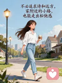 出门感受当下，就是圆满
[种草R]风会带走焦虑，光会照亮迷茫，多出门，就能遇见生活的糖
 
[星R]多出门走走，你会发现，烦恼在自然面前，不过是小事一桩
 
[气球R]不必追求诗和远方，家附近的小路，也能走出松弛感
 
[紫色心形R]不纠结过去，不焦虑未来，出门感受当下，就是圆满
 
[烟花R]多出门走走，在烟火里寻诗意，在忙碌中偷闲趣，活得清醒又尽兴#感受生活每一刻 #享受当下的美好时光 #感受当下的美好配图