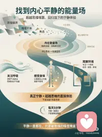 找到内心平静的能量场
你有多久没有真正感受过内心的宁静了？在这个快节奏的时代，我们总是被各种思绪拉扯着。“内在能量场”或许能帮你找到答案。
 
什么是内在能量场？
 
它不是外在的物质空间，而是我们每个人与生俱来的精神领域。当我们停止思维的喧嚣，专注于当下的感受时，这个能量场就会自然显现。
 
如何进入这个状态？
 
• 关注呼吸
闭上眼睛，感受每一次呼吸的流动
让思绪像云朵一样飘过，不执着不评判
 
• 感受身体
从脚底开始，慢慢向上扫描身体感受
注意每个部位的细微感觉，但不思考
 
• 观察环境
专注于眼前的一个物体
感受它的形状、颜色、质地
但不要用语言描述
 
真正的宁静不是逃避现实，而是超越思维的直接体验。当我们停止大脑的喋喋不休，内在的智慧就会自然涌现。
 
试着每天花5分钟练习，你会发现：原来平静一直都在，只是被思维的噪音掩盖了。配图