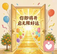 你即将开启无限好运
1. **心向暖阳，好运自会踏光而来**
2. **每一步积累，都是好运的伏笔**
3. **保持热爱，幸运便会与你撞个满怀**
4. **心怀期待，美好终将如期而至**
5. **你若盛开，好运为你而来**
6.你即将开启无限好运配图