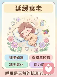 早睡的好处竟然这么多！
你知道吗?早睡是送给自己最好的礼物 🎁
 
免疫力提升:身体的小卫士变强了,病毒细菌都不怕,抵抗力满满 💪
 
大脑修复:睡眠时大脑在整理记忆,醒来思维清晰,学习工作效率翻倍 🧠
 
情绪稳定:焦虑压力都减轻了,每天心情像阳光一样明媚灿烂 ☀️
 
美容养颜:黑眼圈淡了,皮肤有光泽,气色红润,真的是睡美人 ✨
 
精力充沛:身体充满电,告别疲惫,每天都活力满满元气十足 🔋
 
体重管理:食欲激素平衡了,新陈代谢稳定,保持健康好身材 🌸
 
内分泌平衡:激素分泌正常,生物钟稳定,身体机能和谐运作 🎵
 
心血管健康:血压心率都稳定,给心脏充足休息,降低疾病风险 ❤️
 
延缓衰老:细胞修复,保持年轻态,睡眠是最天然的抗衰老秘方 🌺
 
早睡不是牺牲,而是对自己最好的投资!今晚,和床铺来个温柔的约会吧 🌙配图
