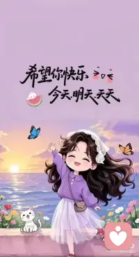 希望你快乐，今天、明天、天天 🌟
生活中总有些小确幸，让人忍不住嘴角上扬。✨像这幅画里的小女孩，张开双臂，迎接每一天的美好。希望我们都能像她一样，简单而快乐。🌈无论是今天、明天，还是未来的每一天，都充满阳光和笑声。 🌸配图