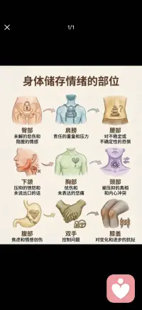 身体储存情绪的部位配图