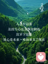 每时每刻都是重生的时刻
成年人最顶级的自愈，是学会正念✨
人之所以累，是因为心总是飘在别处
放不下过往，操心着未来，唯独辜负了现在
《正念的奇迹》里这句话太戳心
每一个瞬间都是崭新的开始
不必沉溺昨天的失意，不必惶恐明天的未知
生活不需要赶进度，也不用和别人比节奏
允许自己慢下来，接纳情绪，允许平凡
好好生活，好好爱自己
守住当下，就是守住一生的安稳。配图
