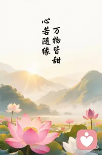 心若随缘，万物皆甜。配图
